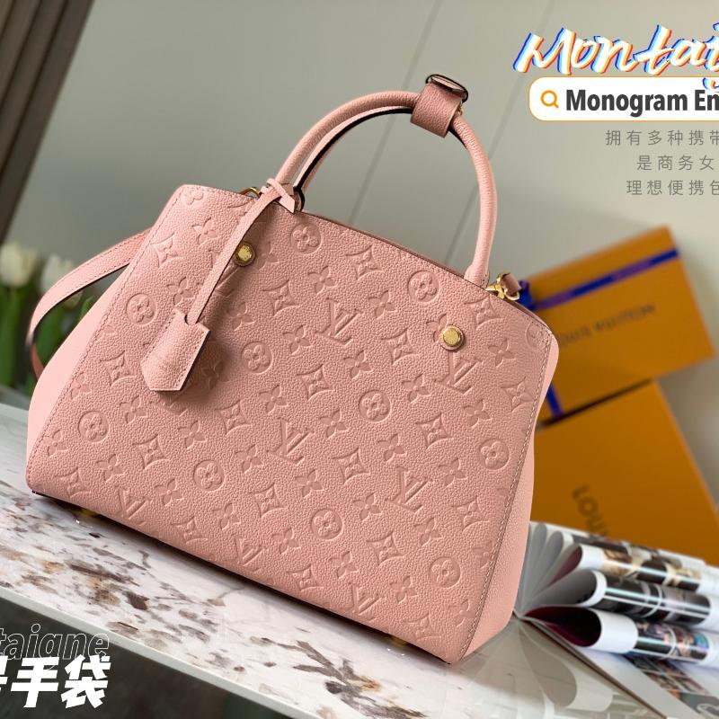 LV Handbags Tote Bags M41048 Medium Full Skin Embossed Cherry Blossom Powder